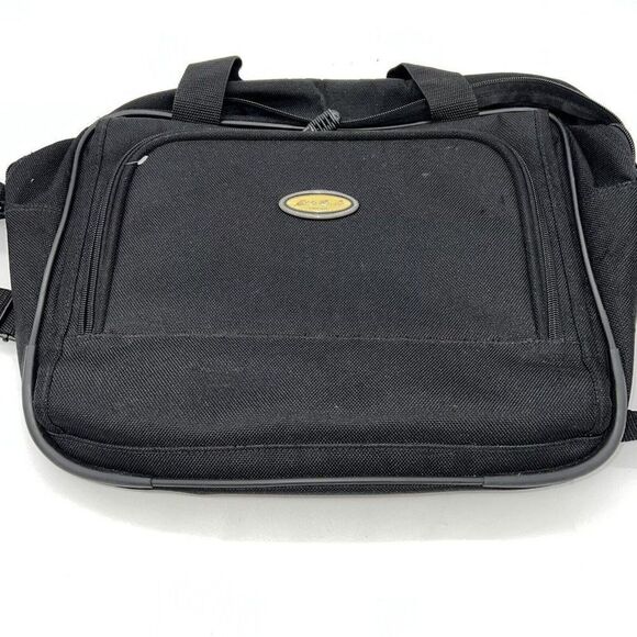 Eddie Bauer Messenger Bag Black Laptop Computer Briefcase, #1613 - Picture 1 of 3